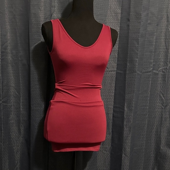 Wild Fable Red Ribbed Mini Dress - Picture 1 of 3